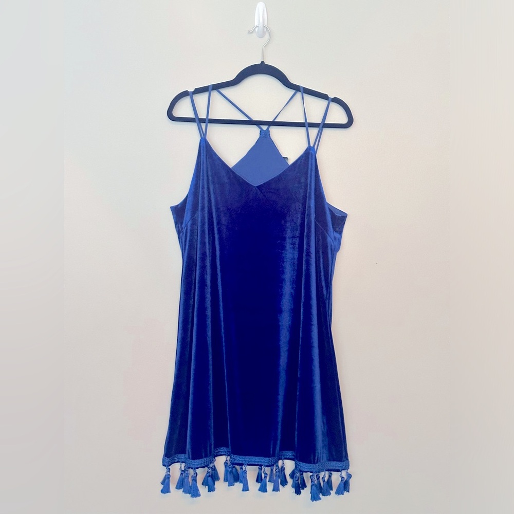 Blue Velvet Dress